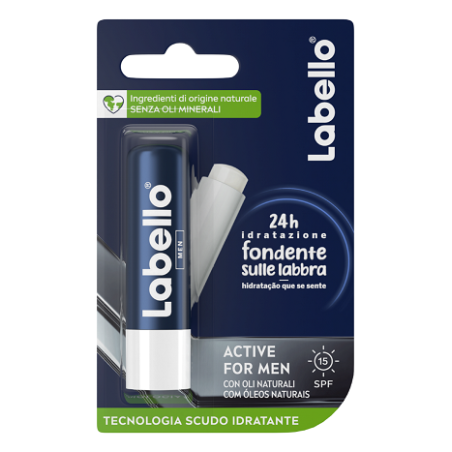 Labello Active For Men SPF15 texture morbida fondente 5,5 ml Labello Active For Men SPF15 texture morbida fondente 5,5 ml