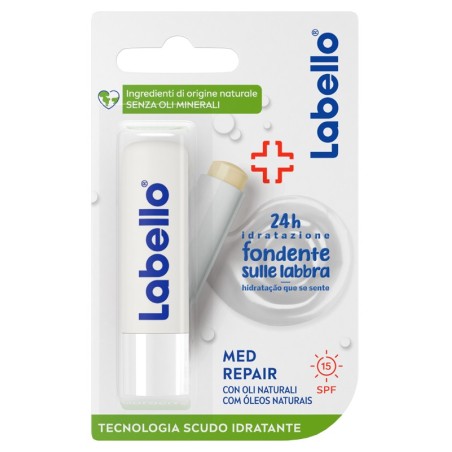 Labello Med Repair SPF15 24h Balsamo labbra con oli naturali idratazione fondente 5,5 ml Labello Med Repair SPF15 24h Balsamo labbra con oli naturali idratazione fondente 5,5 ml