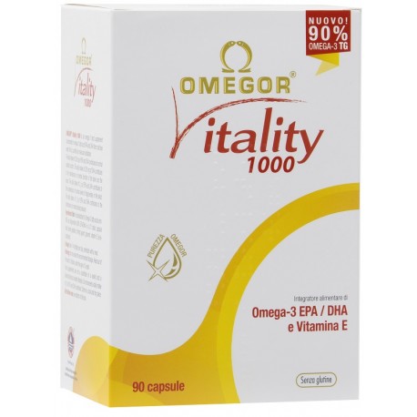 Omegor Vitality 1000 Integratore con acidi grassi EPA e DHA 90 capsule