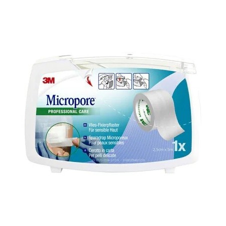 3m Italia Cerotto In Carta 3m Micropore Surgical Tape M5x25mm Dispenser 3m Italia Cerotto In Carta 3m Micropore Surgical Tape M5x25mm Dispenser