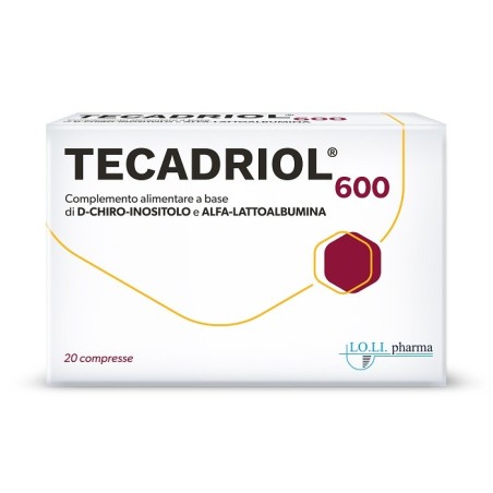 Lo. Li. Pharma Tecadriol 600 integratore di D-chiro-inositolo e alfa-lattoalbumina 20 compresse Lo. Li. Pharma Tecadriol 600 integratore di D-chiro-inositolo e alfa-lattoalbumina 20 compresse