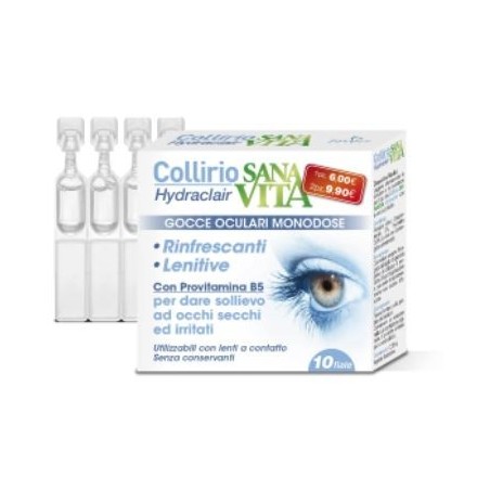 Sanavita Collirio Hydraclair gocce oculari monodose 10 fiale da 0,35 ml Sanavita Collirio Hydraclair gocce oculari monodose 10 fiale da 0,35 ml