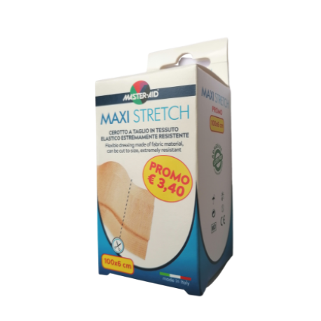 MasterAid Maxi Stretch Cerotto Elastico da Taglio 100x6cm 1pezzo