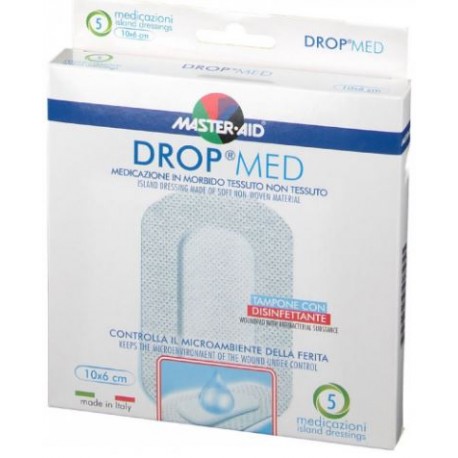 MasterAid Drop Med Cerotto Traspirante 10x6 5 Pezzi