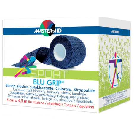 MasteraAid Benda Elastica Autobloccante Sport Blugrip 4x450 cm MasteraAid Benda Elastica Autobloccante Sport Blugrip 4x450 cm