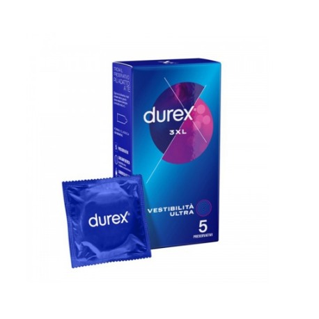 PRESERVATIVO DUREX 3XL VESTIBILITA' ULTRA 5 PEZZI