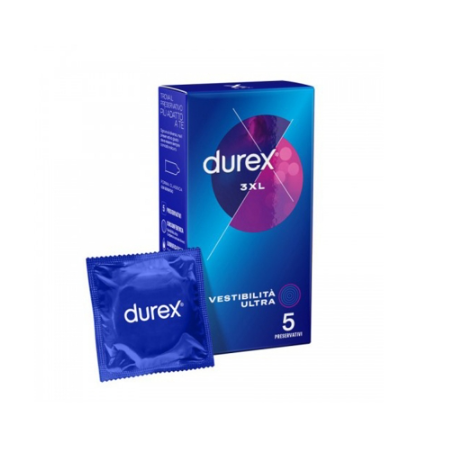 PRESERVATIVO DUREX 3XL VESTIBILITA' ULTRA 5 PEZZI PRESERVATIVO DUREX 3XL VESTIBILITA' ULTRA 5 PEZZI