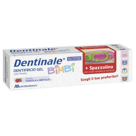 DENTINALE DENTIFRICIO FLUOR + SPAZZOLINO BIMBI 0-6 ANNI