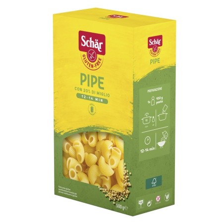 Dr. Schar Pipe Pasta dietetica senza glutine con mais miglio e riso 500 g Dr. Schar Pipe Pasta dietetica senza glutine con mais miglio e riso 500 g