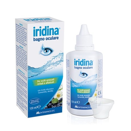 Iridina Bagno Oculare soluzione idratante lenitiva per bagno oculare di occhi stanchi 120 ml