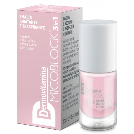 Dermovitamina Micoblock 3 In 1 Smalto perfezionante idratante e traspirante rosa chiaro 5 ml