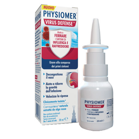Physiomer Virus Defense spray nasale decongestionante protettivo 20 ml Physiomer Virus Defense spray nasale decongestionante protettivo 20 ml