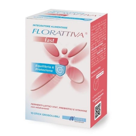 Infarma Florattiva Fast integratore per flora intestinale 10 stick orosolubili Infarma Florattiva Fast integratore per flora intestinale 10 stick orosolubili