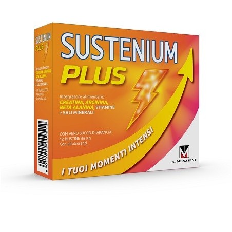 Sustenium Plus Gusto arancia integratore energizzante 12 bustine Sustenium Plus Gusto arancia integratore energizzante 12 bustine