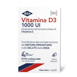 IBSA Vitamina D3 integratore per sistema immunitario e ossa 30 film orodispersibili