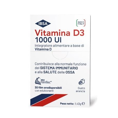 IBSA Vitamina D3 integratore per sistema immunitario e ossa 30 film orodispersibili