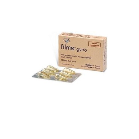 OVULI VAGINALI LUBRIFICANTI FILME GYNO CONFEZIONE DA 6OVULI IN BLISTER ASTUCCIATO OVULI VAGINALI LUBRIFICANTI FILME GYNO CONFEZIONE DA 6OVULI IN BLISTER ASTUCCIATO