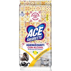 Ace Salviette Igienizzanti Sgrassanti senza risciacquo per tutte le superfici 40 pezzi