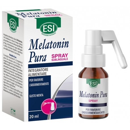 Esi Melatonin Pura Spray integratore per disturbi del sonno e jet lag 20 ml