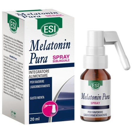 Esi Melatonin Pura Spray integratore per disturbi del sonno e jet lag 20 ml Esi Melatonin Pura Spray integratore per disturbi del sonno e jet lag 20 ml