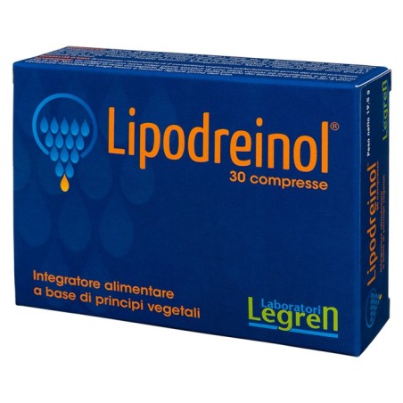 Laboratori Legren Lipodreinol integratore drenante con principi vegetali 30 compresse Laboratori Legren Lipodreinol integratore drenante con principi vegetali 30 compresse