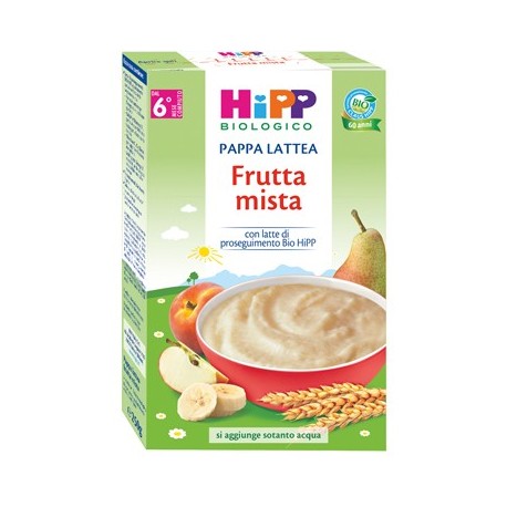 Hipp Biologico Pappa Lattea Frutta Mista - Alimento per Svezzamento 250 g