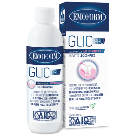 Emoform Glic Pro Collutorio per chi soffre di diabete 300 ml Emoform Glic Pro Collutorio per chi soffre di diabete 300 ml