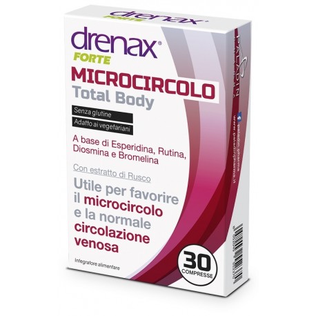 Drenax Forte Microcircolo Total Body integratore per microcircolo 30 compresse