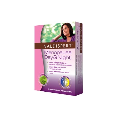 Valdispert Menopausa Day&Night integratore per disturbi del sonno e vampate 30+30 compresse Valdispert Menopausa Day&Night integratore per disturbi del sonno e vampate 30+30 compresse