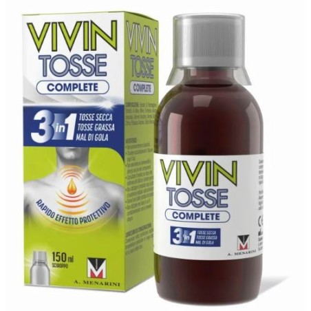 VIVIN TOSSE COMPLETE SCIROPPO PER TOSSE 150 ML VIVIN TOSSE COMPLETE SCIROPPO PER TOSSE 150 ML