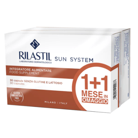 Rilastil Sun System Integratore Alimentare BIPACCO 30 + 30 capsule Rilastil Sun System Integratore Alimentare BIPACCO 30 + 30 capsule
