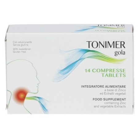 Tonimer Gola integratore con zinco ed estratti vegetali 14 compresse Tonimer Gola integratore con zinco ed estratti vegetali 14 compresse