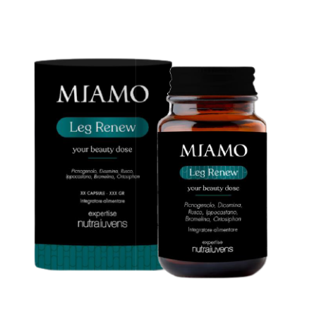 Miamo Leg Renew - Integratore drenante e per la funzionalità del microcircolo delle gambe 30 compresse Miamo Leg Renew - Integratore drenante e per la funzionalità del microcircolo delle gambe 30 compresse