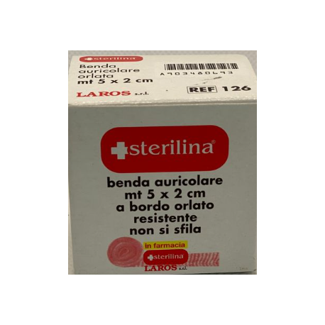 STERILINA BENDA AURICOLARE ORLATA M 5 X 2 CM