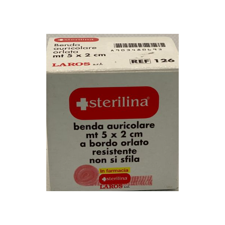 STERILINA BENDA AURICOLARE ORLATA M 5 X 2 CM