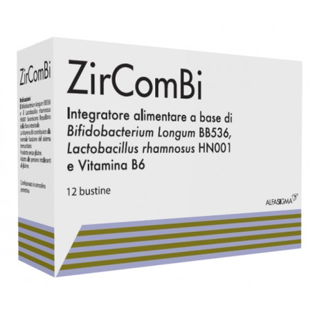 Alfasigma Zircombi integratore per la flora batterica intestinale 12 bustine 1,5 g