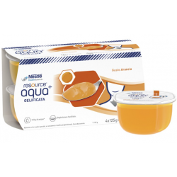 Confezione da 4x125g di Resource Acqua Gelificata Gusto Arancia da Nestlé