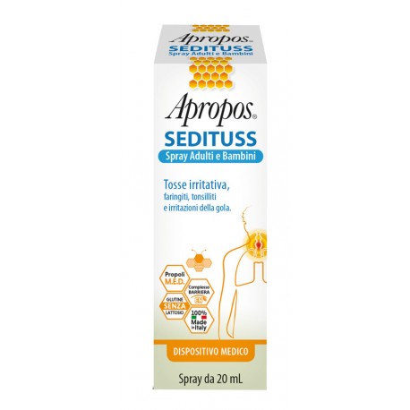 Apropos Sedituss Spray per tosse irritativa faringiti tonsilliti di adulti e bambini 20 ml