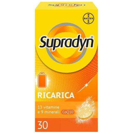Supradyn Ricarica 30 Compresse Effervescenti Integratore di vitamine, minerale con coenzima Q10 Supradyn Ricarica 30 Compresse Effervescenti Integratore di vitamine, minerale con coenzima Q10