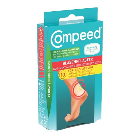 Compeed Vesciche Extreme - Cerotto per le vesciche formato convenienza 10 pezzi