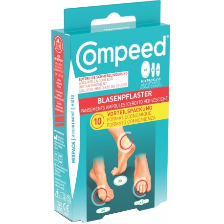 Compeed Vesciche Misto - Cerotto per vesciche formati misti pacco convenienza 10 pezzi