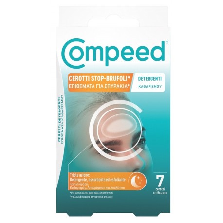 Compeed Stop Brufoli Detergenti - Cerotti detergenti per i brufoli notte 7 pezzi