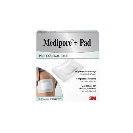 Medipore + Pad 5x7,2 cm 5 Pezzi - Cerotto Impermeabile e Assorbente Medipore + Pad 5x7,2 cm 5 Pezzi - Cerotto Impermeabile e Assorbente