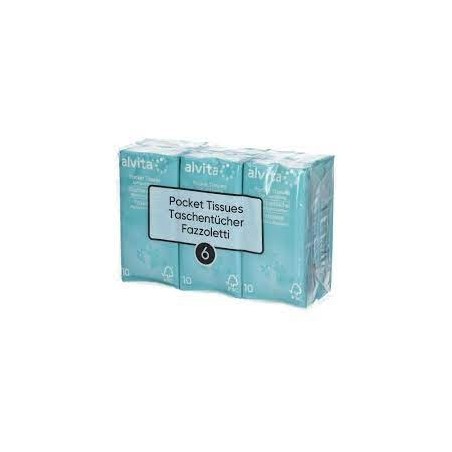Alvita Fazzoletti di carta morbidi e resistenti 6 pacchi da 10 pezzi Alvita Fazzoletti di carta morbidi e resistenti 6 pacchi da 10 pezzi