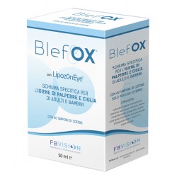 Fb Vision Blefox Schiuma delicata per l'igiene di palpebre e ciglia adulti bambini 50 ml + 60 tamponi