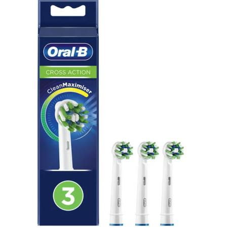 ORALB CROSS ACTION EB50 TESTINE PER SPAZZOLINO ELETTRICO 3 PEZZI ORALB CROSS ACTION EB50 TESTINE PER SPAZZOLINO ELETTRICO 3 PEZZI