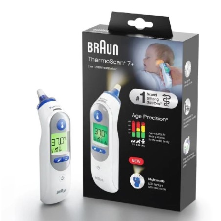 Braun Thermoscan 7+ termometro per orecchie di neonati e bambini Braun Thermoscan 7+ termometro per orecchie di neonati e bambini