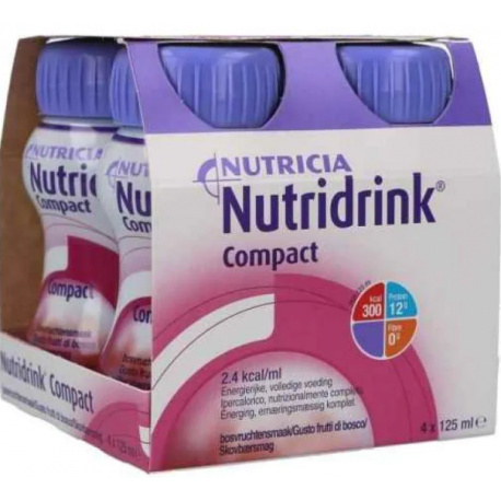 NUTRICIA NUTRIDRINK COMPACT GUSTO FRUTTI DI BOSCO 4 BOTTIGLIE DA 125 ML