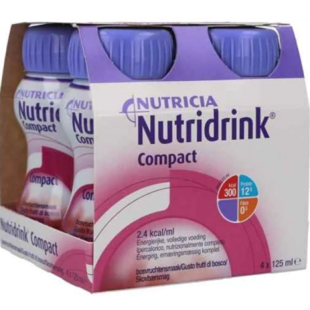 NUTRICIA NUTRIDRINK COMPACT GUSTO FRUTTI DI BOSCO 4 BOTTIGLIE DA 125 ML NUTRICIA NUTRIDRINK COMPACT GUSTO FRUTTI DI BOSCO 4 BOTTIGLIE DA 125 ML