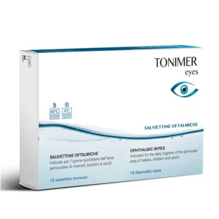 Tonimer Eyes Baby Salviette oftalmiche per igiene degli occhi dei bambini 16 pezzi